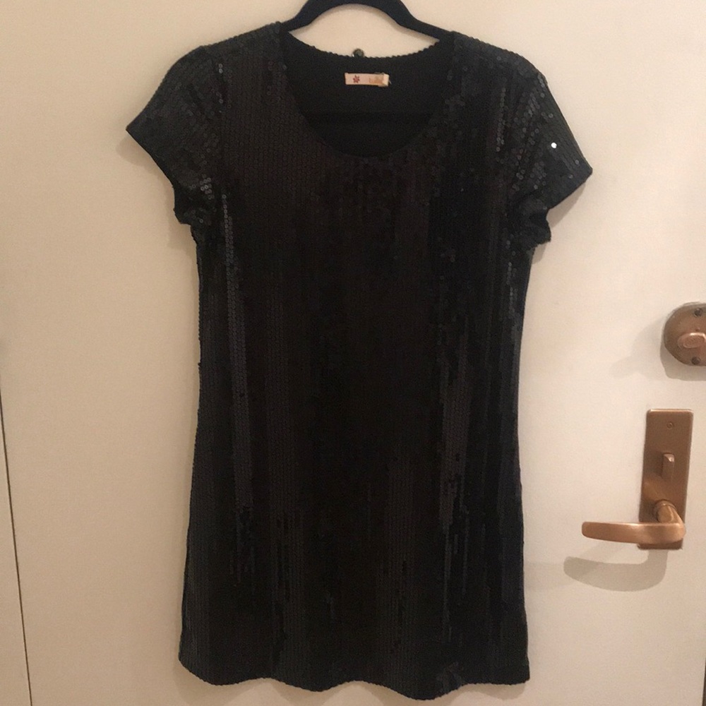Black sequin dress